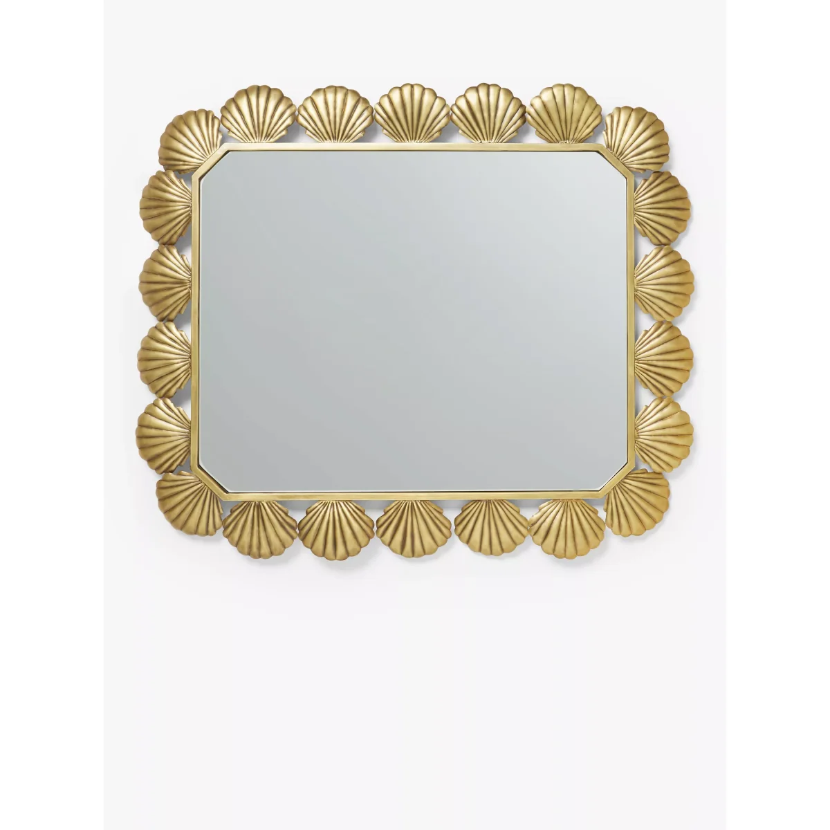 John Lewis + Matthew Williamson Scallop Shell Rectangular Metal Wall Mirror, 72 x 58cm, Gold – image 5