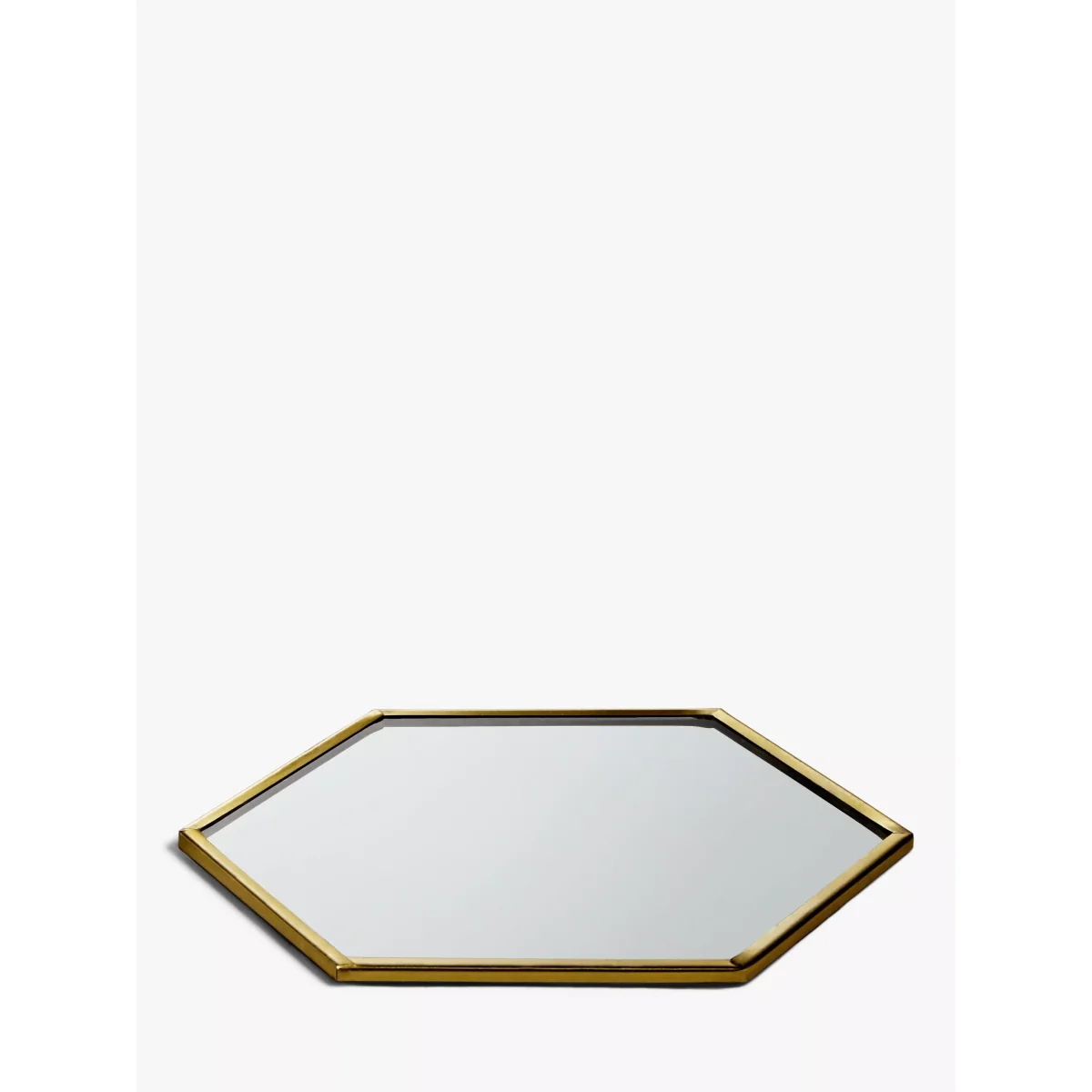 John Lewis & Partners Hexagonal Mirror Coasters, Set of 4, Brass – image 2