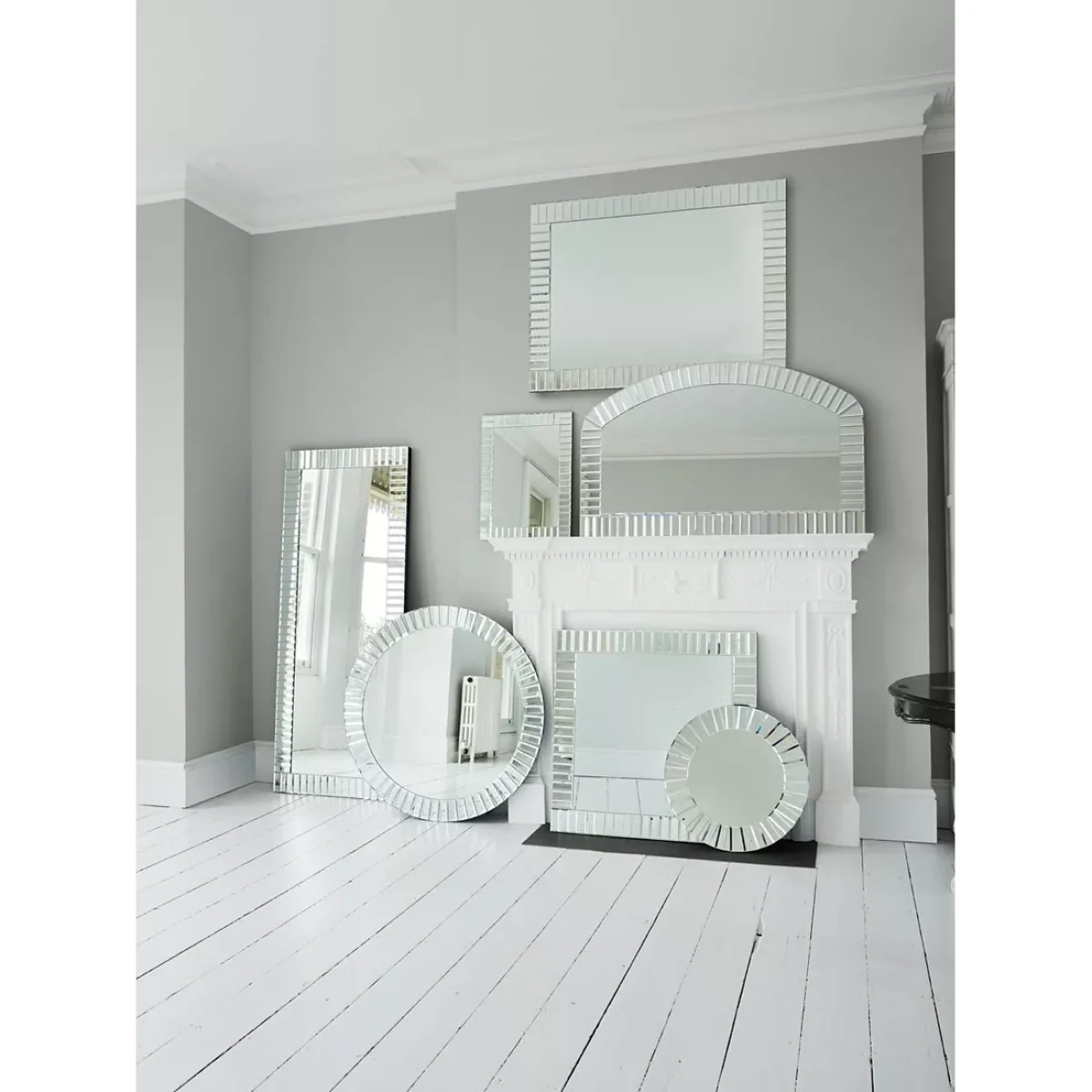 Laura Ashley Capri Bevelled Glass Round Wall Mirror, 60cm, Clear – image 4