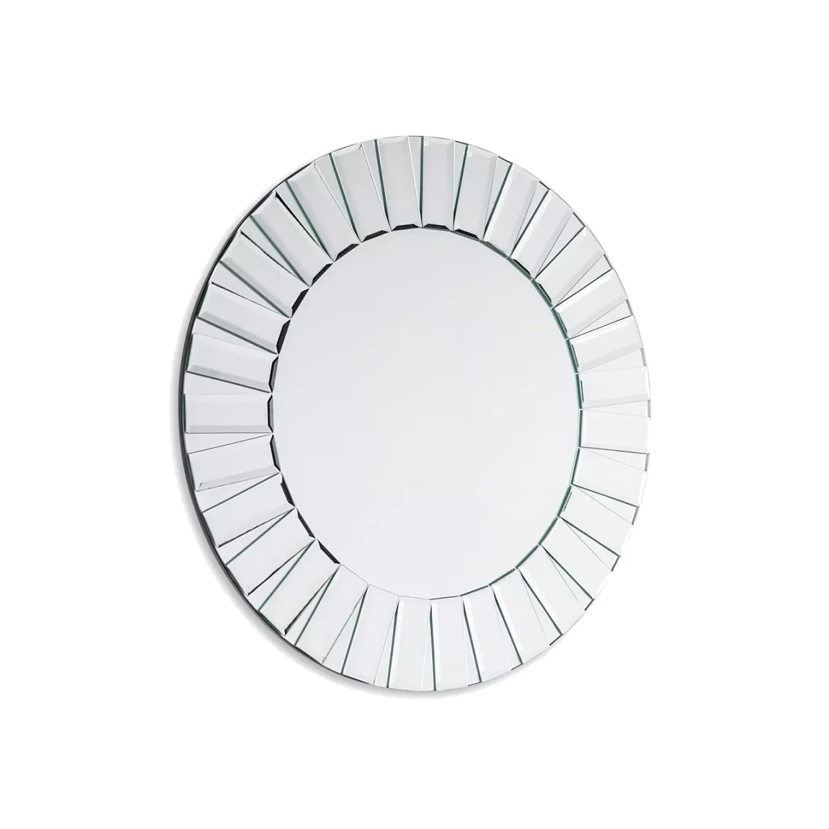 Laura Ashley Capri Bevelled Glass Round Wall Mirror, 60cm, Clear – image 1
