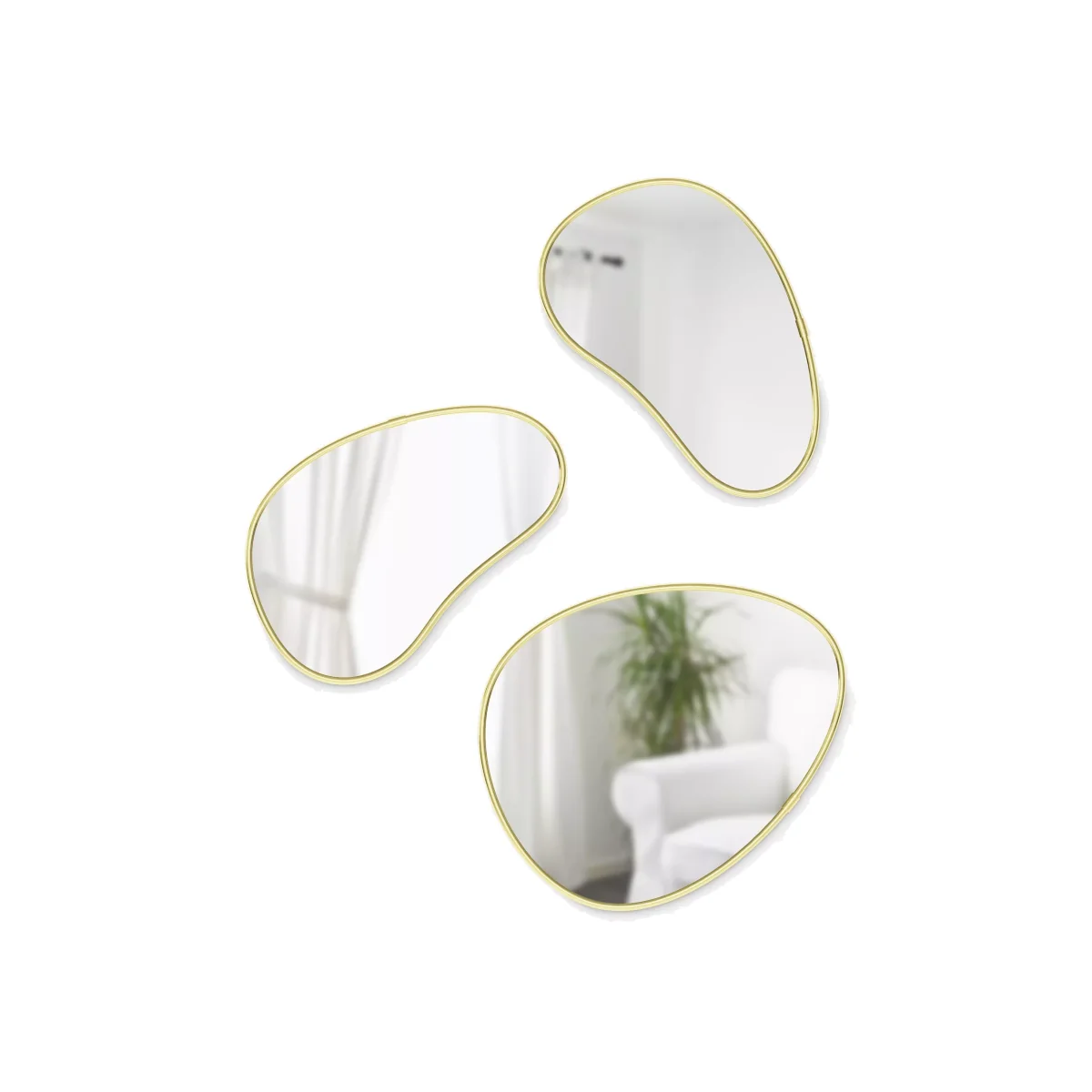 Umbra Hubba Pebble Wall Mirror, Set of 3 – image 1