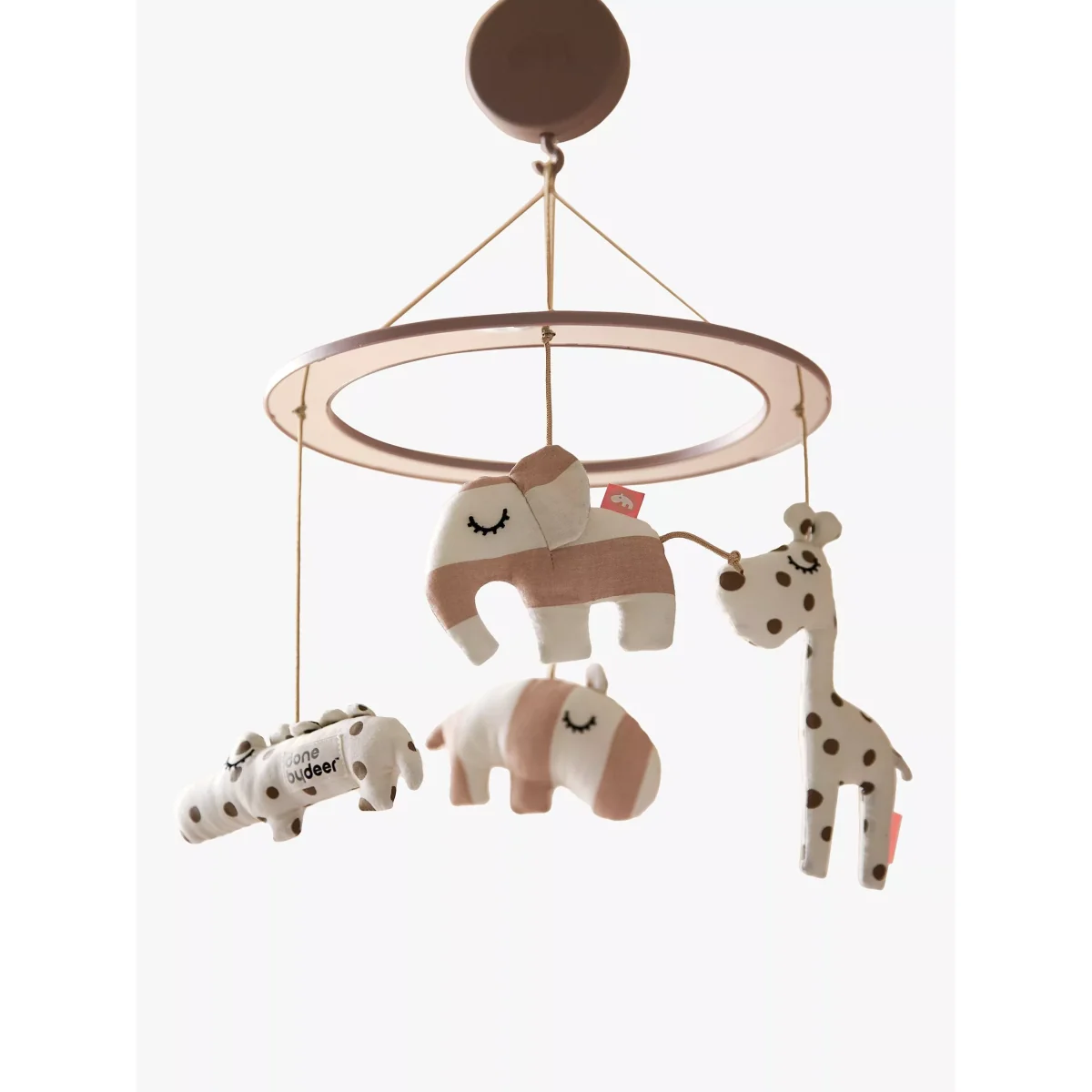 Done by Deer Musical Mirror Sleepy Mobile, Powder Pink – image 2