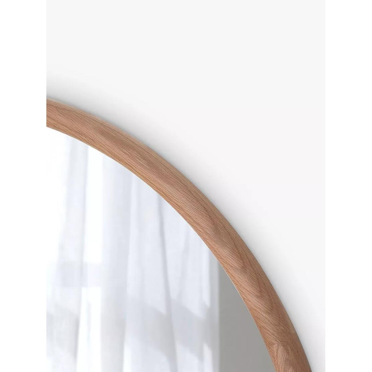 Yearn Kimpton Solid Oak Wood Arched Frame Full-Length Wall/Leaner Mirror, 180 x 80cm, Natural – image 2