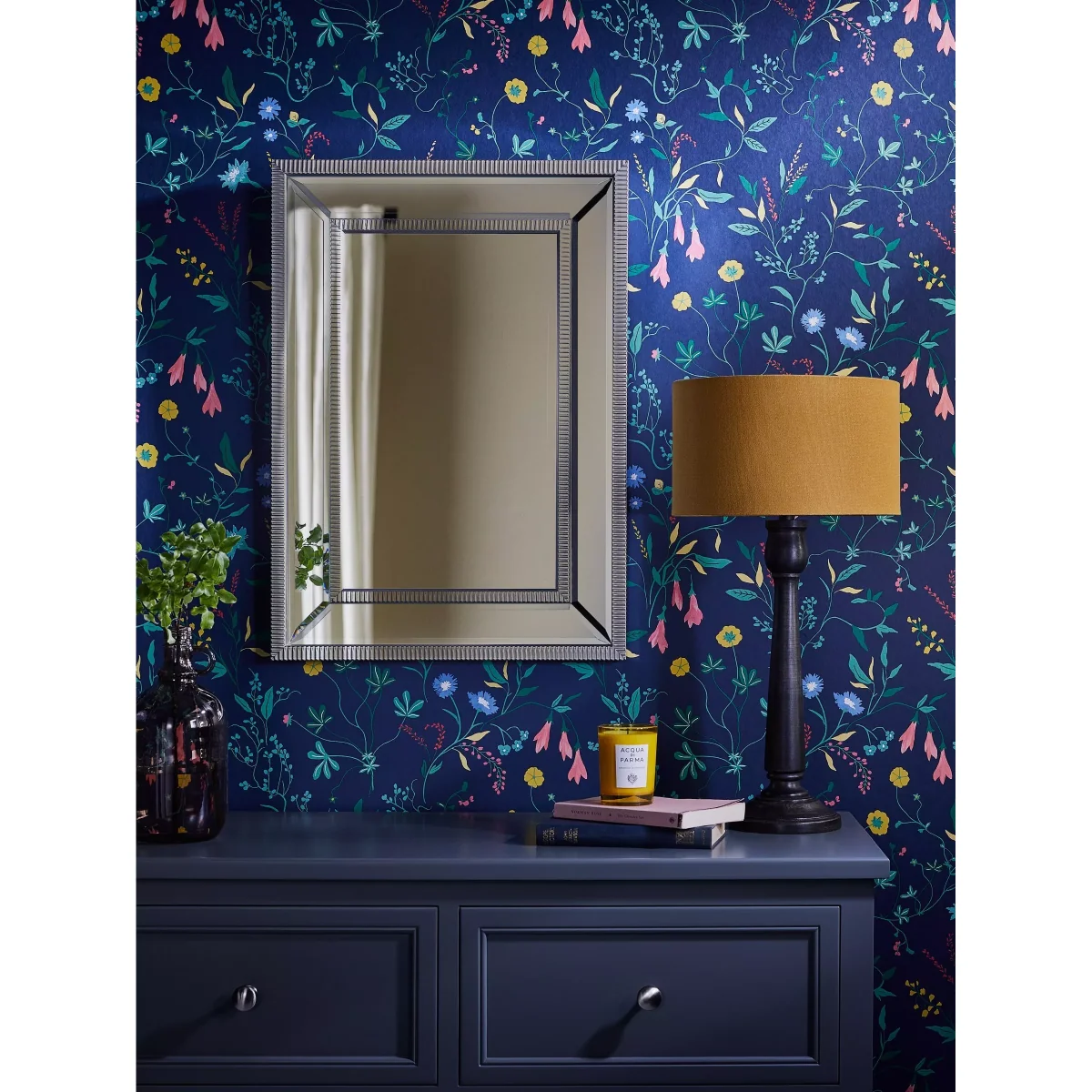John Lewis Decorative Bevelled Glass Wall Mirror, 80 x 60cm, Clear – image 2