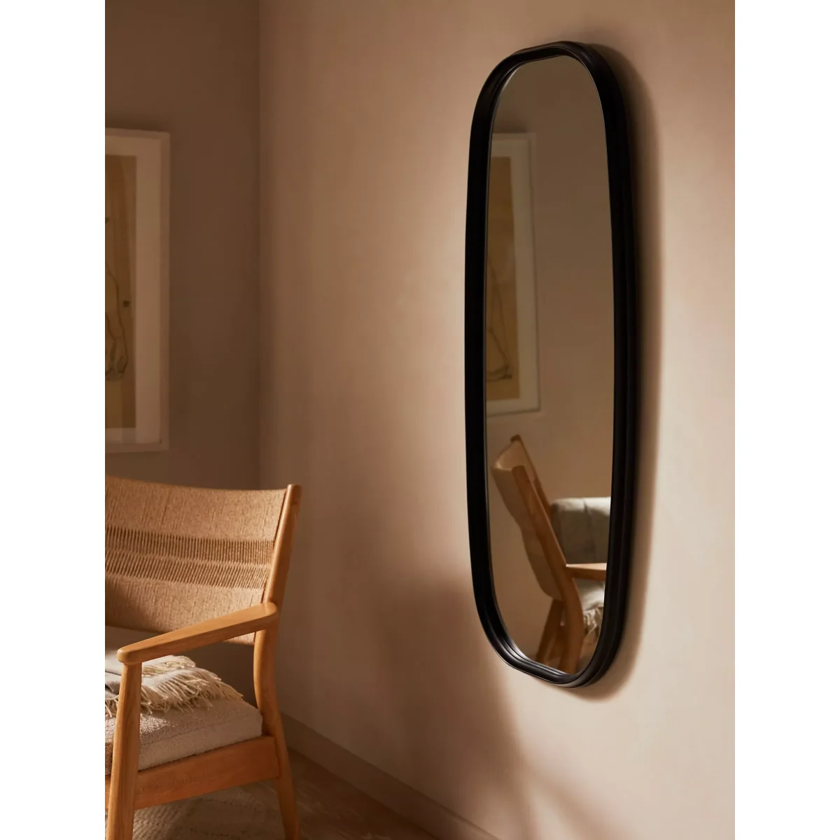 John Lewis Timeless Rectangular Wall Mirror, 75 x 50cm, Black – image 3