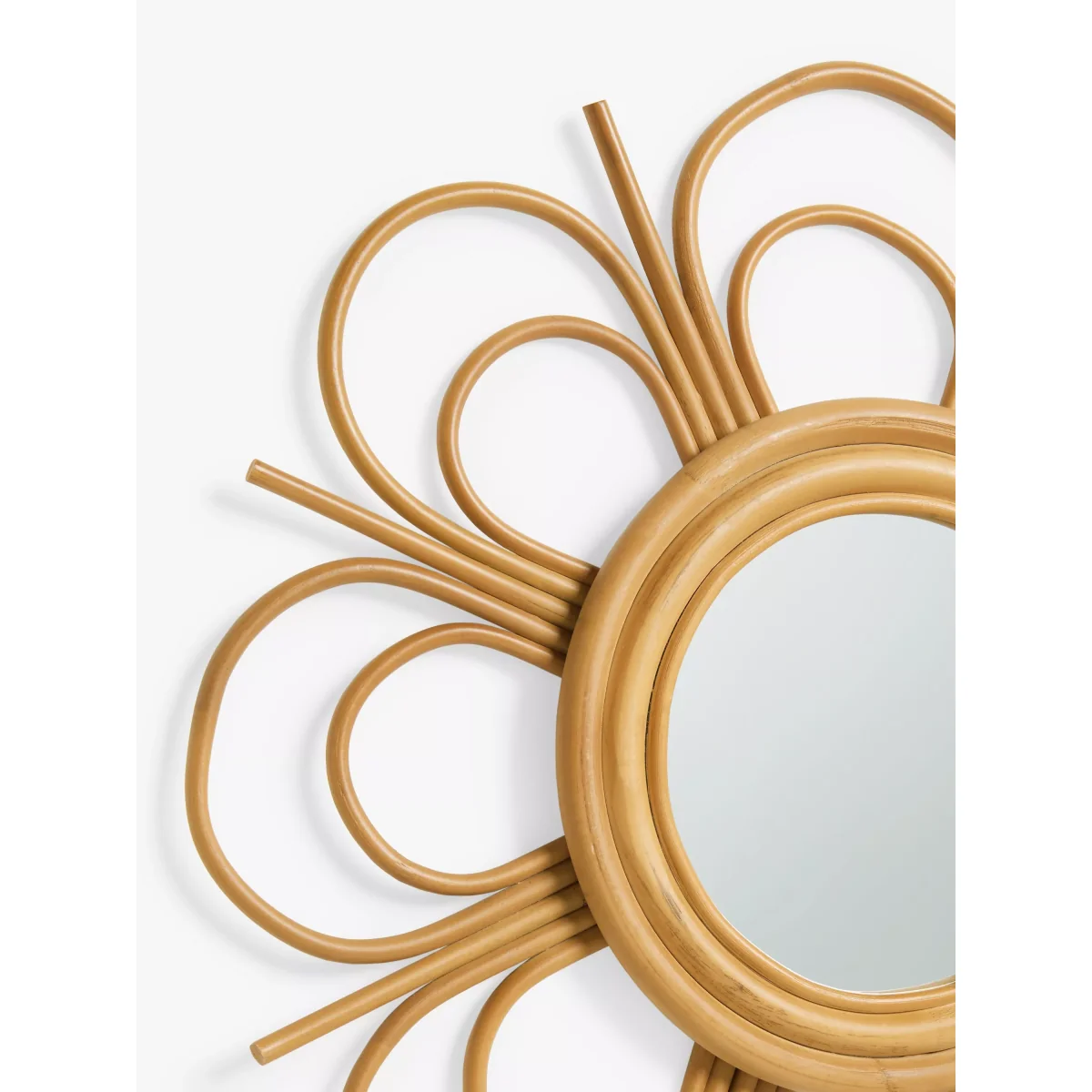John Lewis Rattan Starburst Round Wall Mirror, 55cm, Natural – image 3