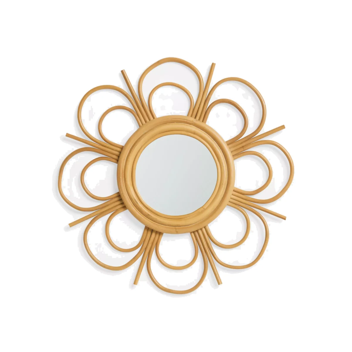 John Lewis Rattan Starburst Round Wall Mirror, 55cm, Natural – image 1