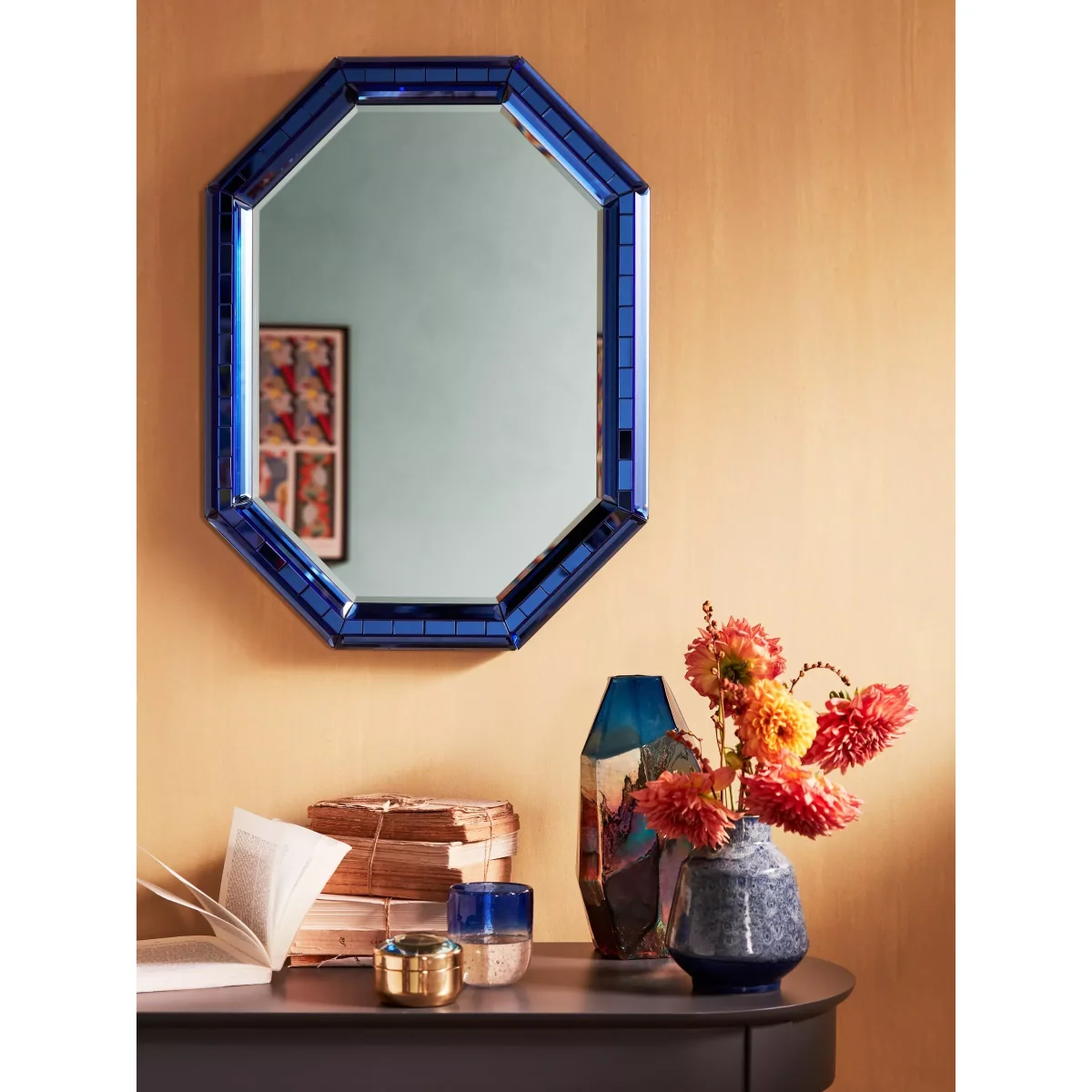 John Lewis + Matthew Williamson Bevelled Glass Wall Mirror, 66 x 50cm, Blue – image 2