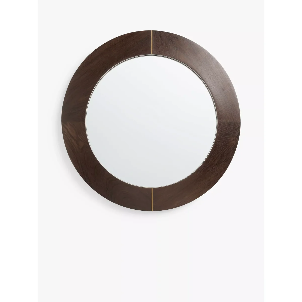 John Lewis + Swoon Franklin Round Wood Wall Mirror, 75cm, Natural/Gold – image 4