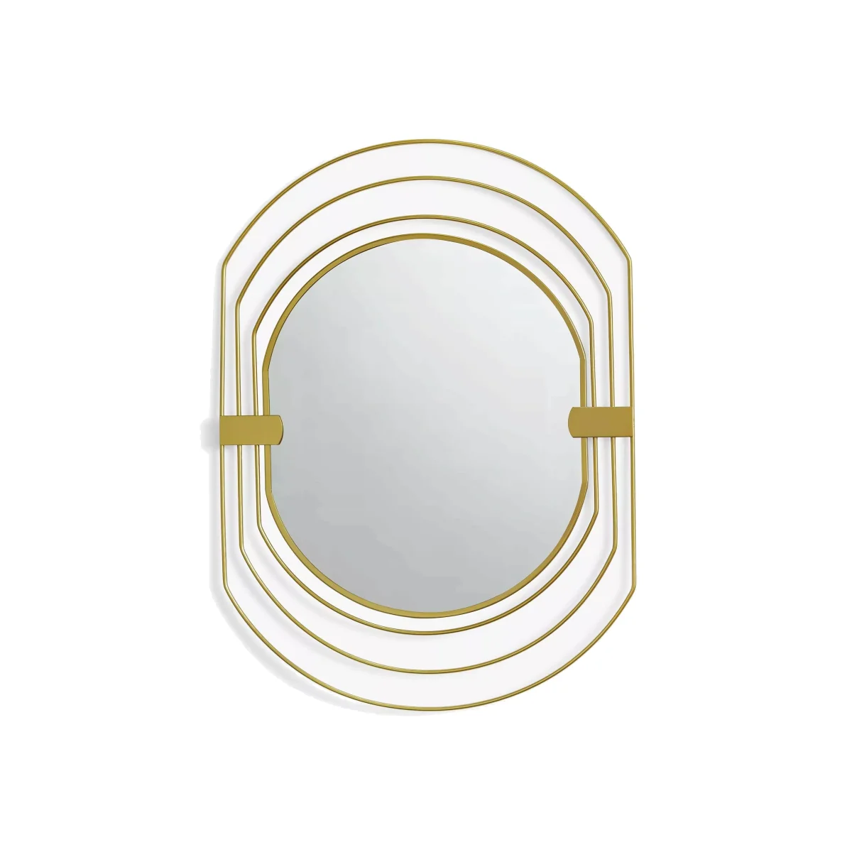 John Lewis Spiral Metal Wall Mirror, 76cm, Gold – image 1