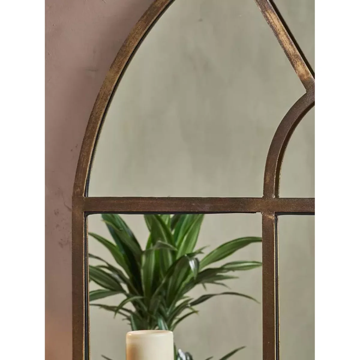 Nkuku Overmantle Arch Window Wall Mirror, 80 x 100cm – image 2