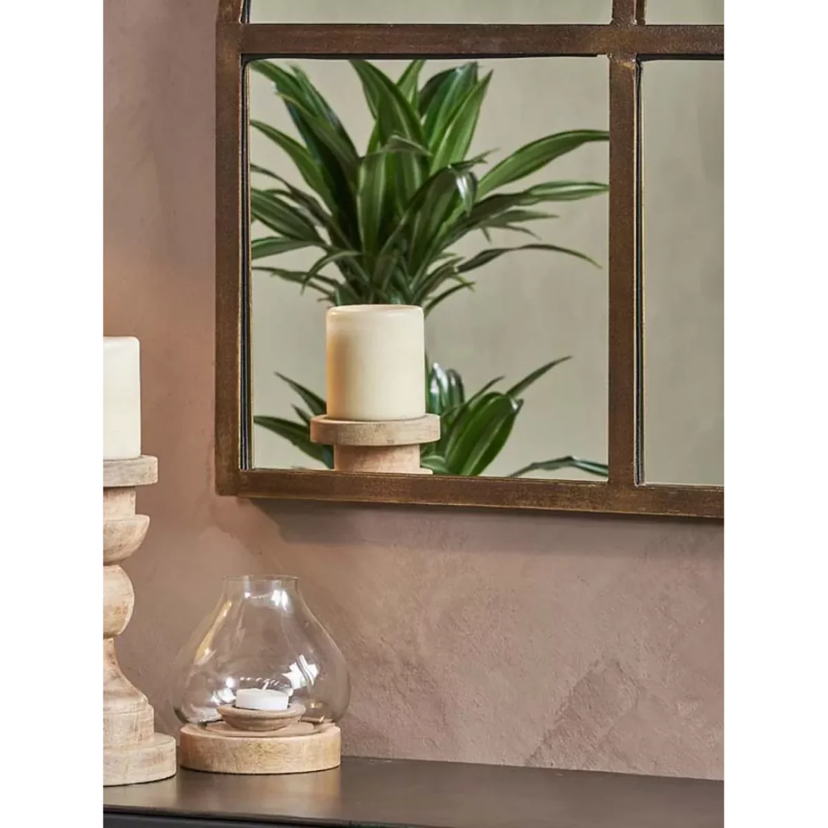 Nkuku Overmantle Arch Window Wall Mirror, 80 x 100cm – image 3