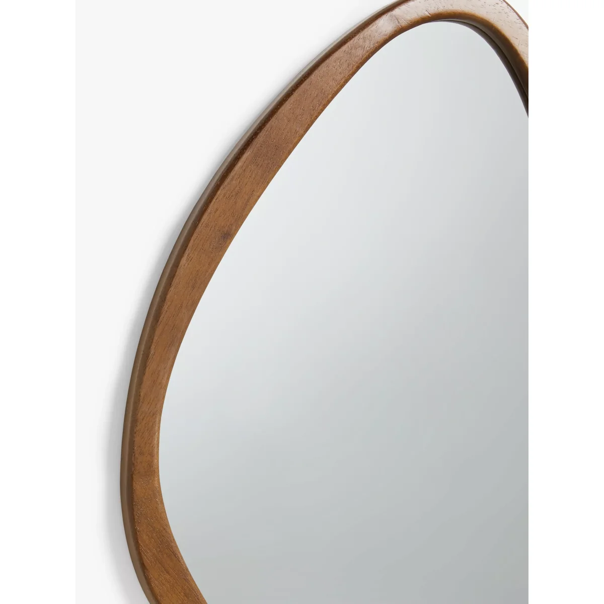 John Lewis Mid Century Oval Wood Wall Mirror, 71 x 47cm, Walnut – image 3