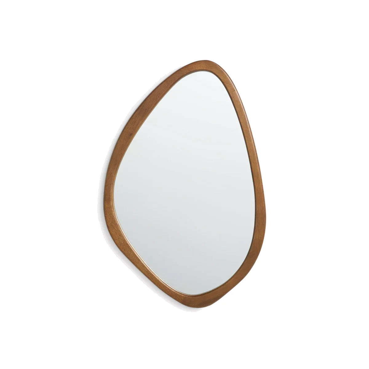 John Lewis Mid Century Oval Wood Wall Mirror, 71 x 47cm, Walnut – image 1