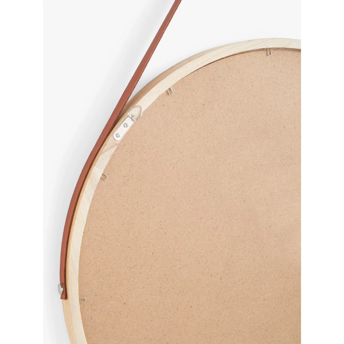 ANYDAY John Lewis & Partners Wood Frame Round Hanging Mirror, 55cm, Natural – image 3