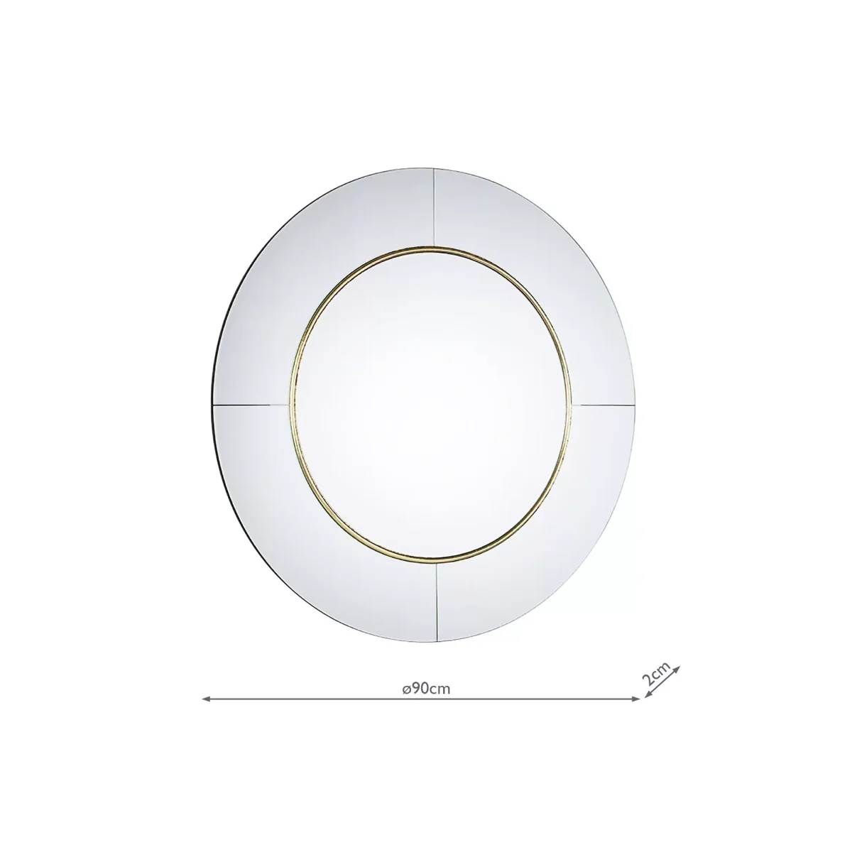 Laura Ashley La Maya Round Glass Wall Mirror, Bronze/Clear – image 4