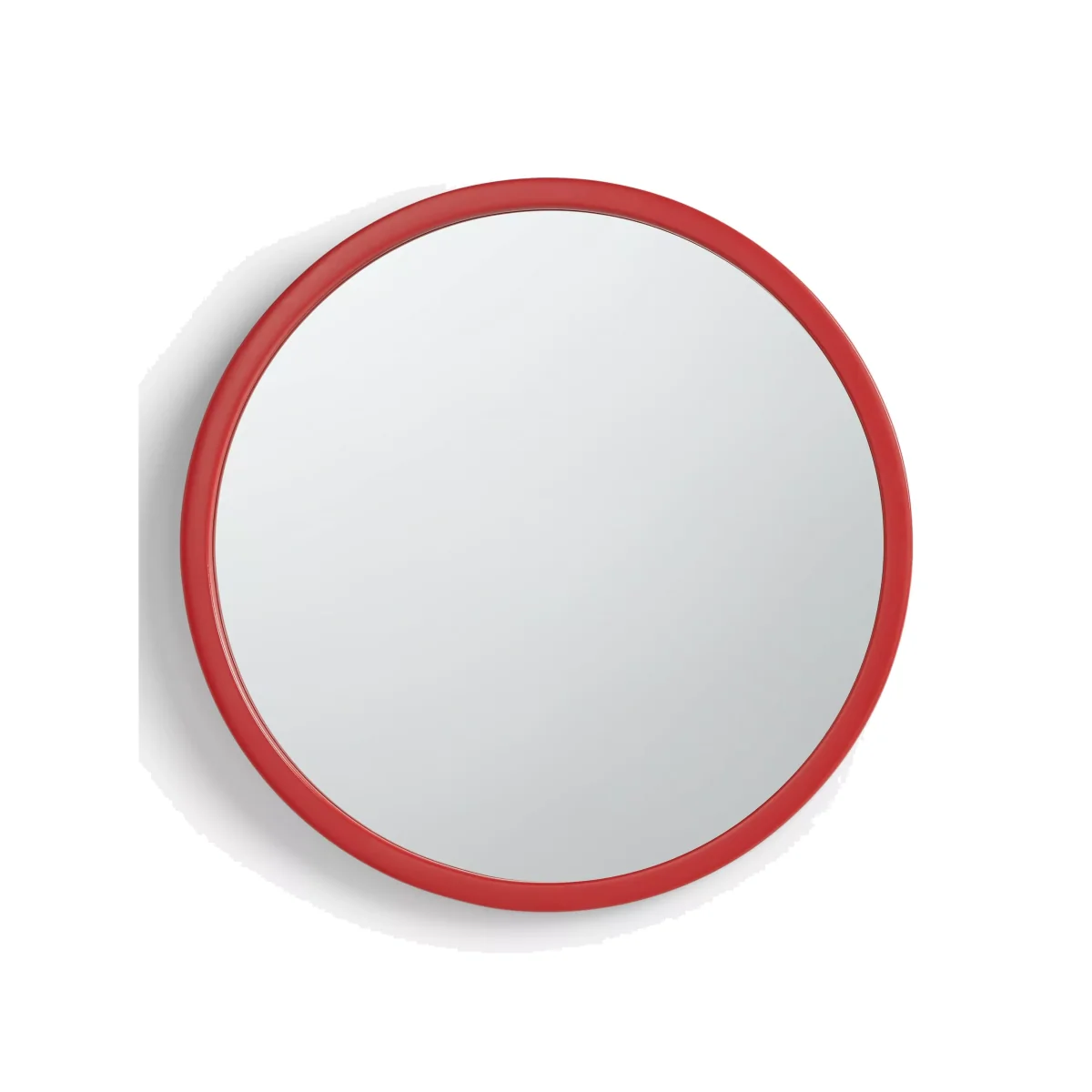 John Lewis ANYDAY Round Edge Wall Mirror, 55cm, Red – image 1