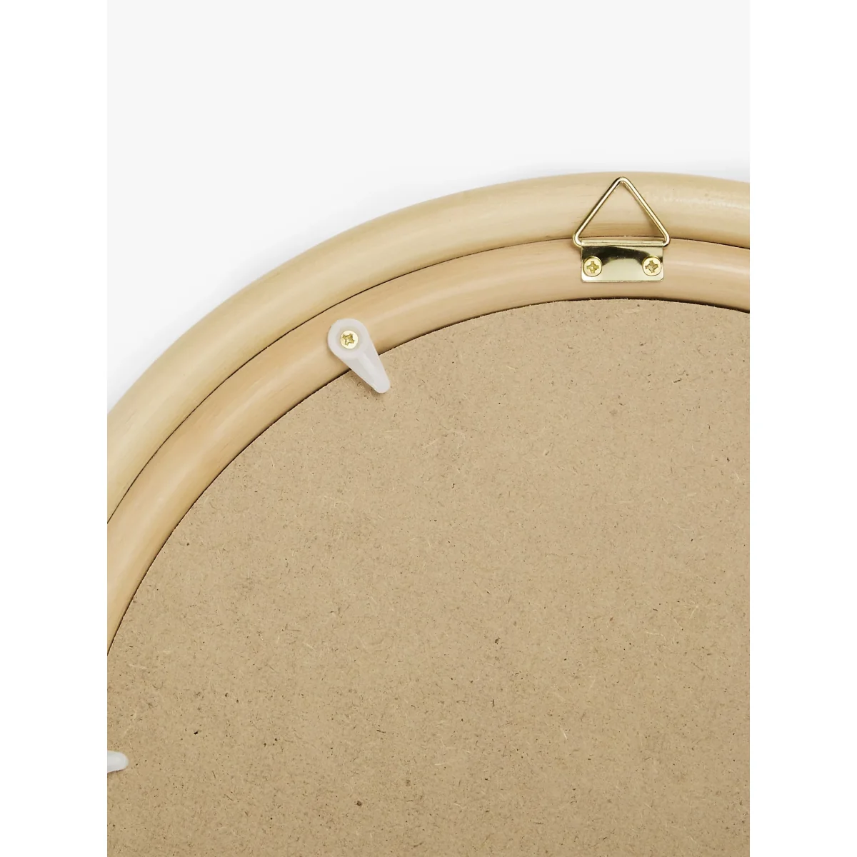 John Lewis Rattan Round Wall Mirror with Hanging Hooks, 40cm, Natural – image 3