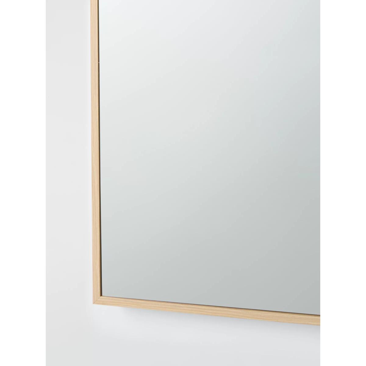 John Lewis ANYDAY Wood-Effect Square Wall Mirror, 55 x 55cm, Natural – image 2