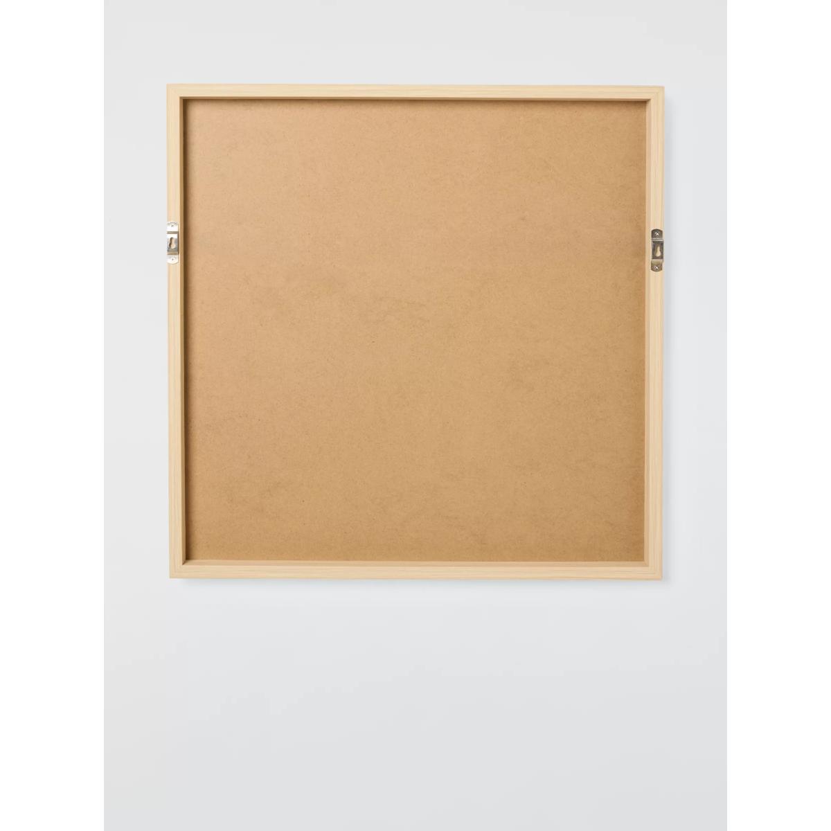 John Lewis ANYDAY Wood-Effect Square Wall Mirror, 55 x 55cm, Natural – image 3