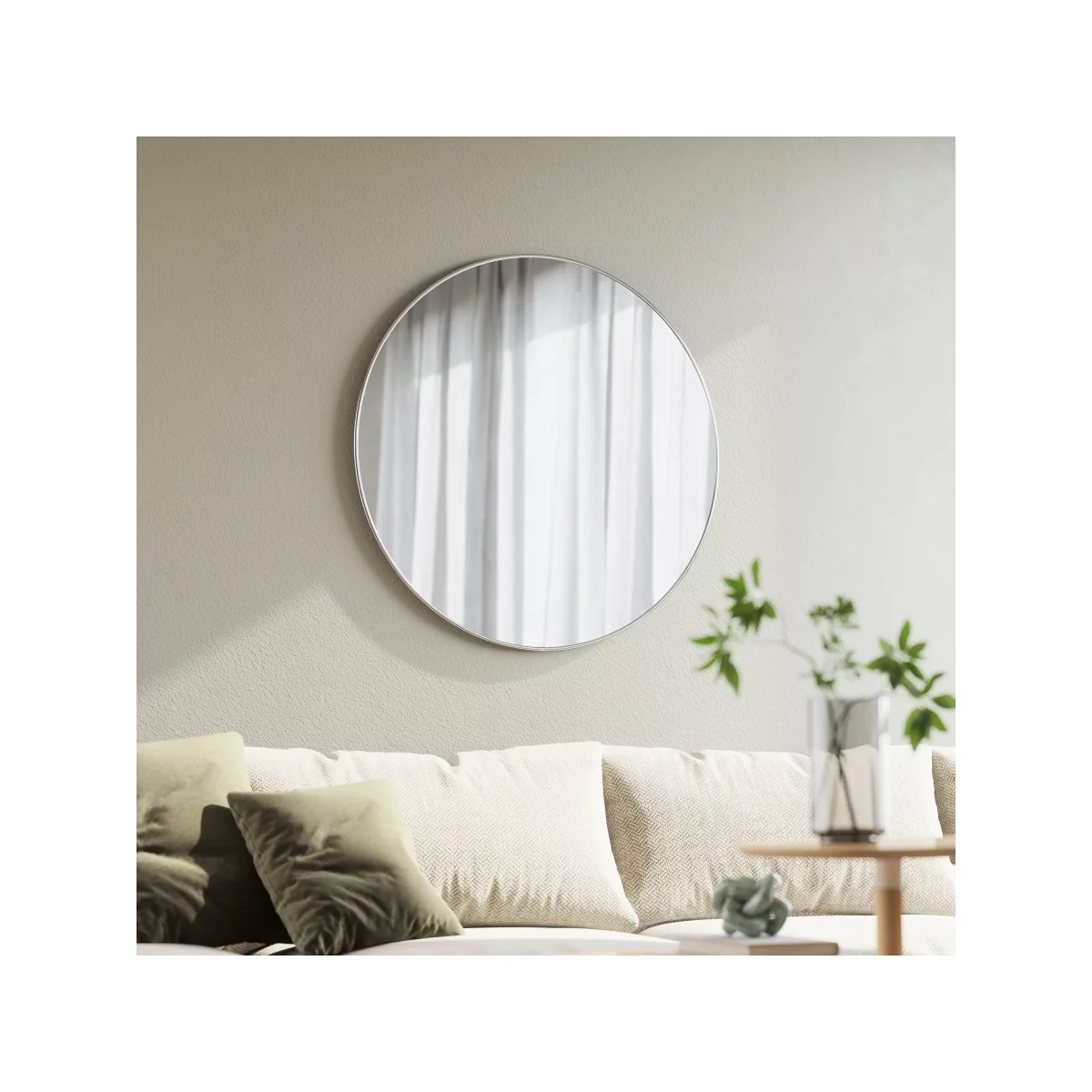 Umbra Hubba Round Wall Mirror, 86cm, Chrome – image 5