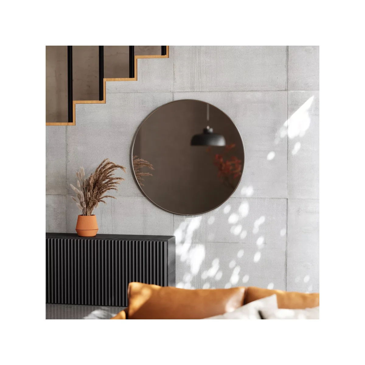 Umbra Hubba Round Wall Mirror, 86cm, Chrome – image 6