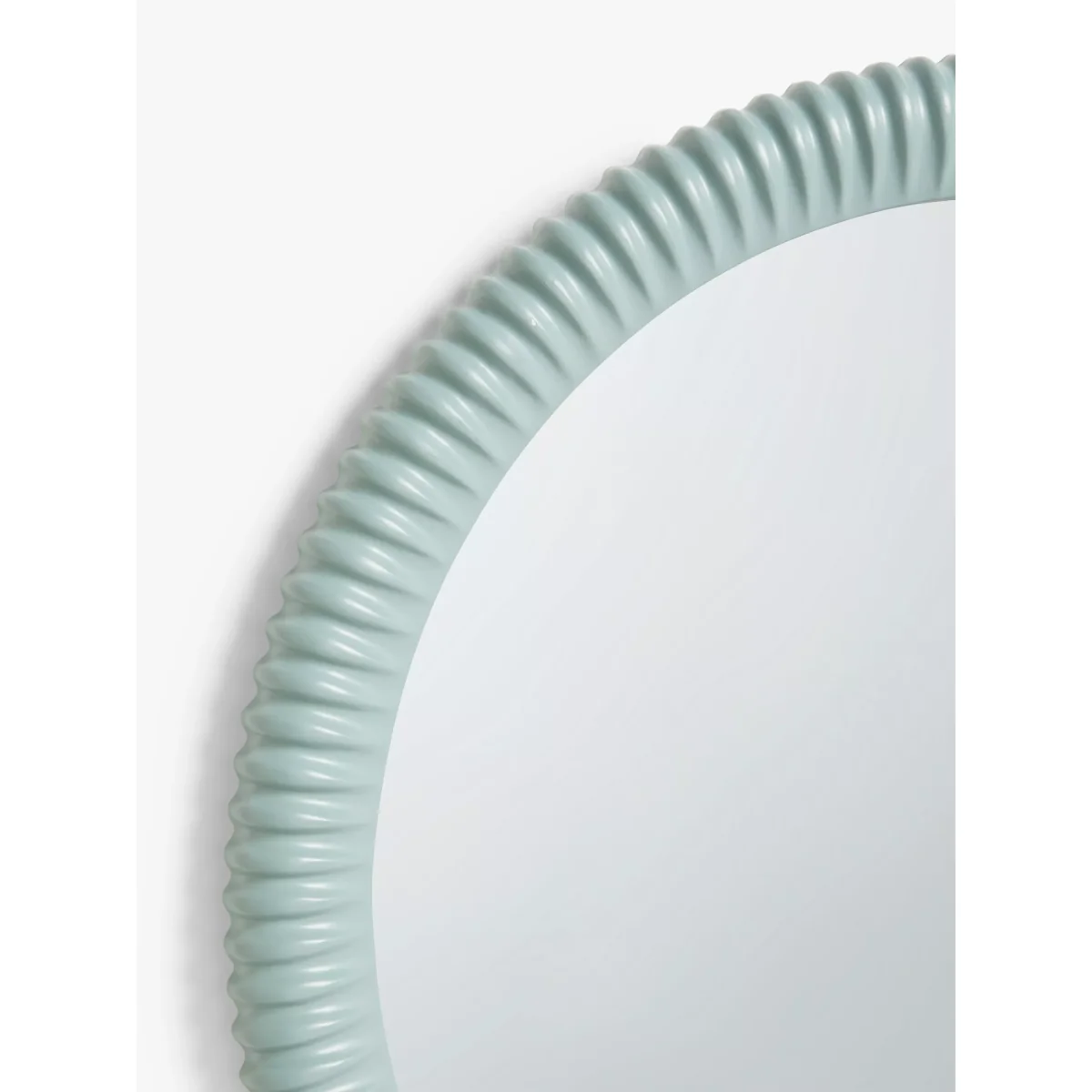 John Lewis Ribbed Round Wall Mirror, 73cm, Light Blue – image 2