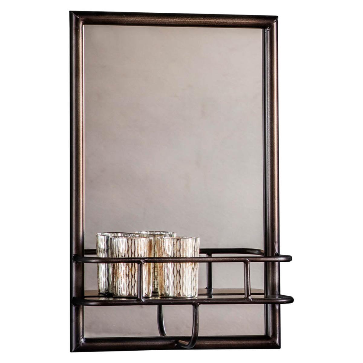 Milton Small Rectangle Wall Mirror - Bronze – image 2