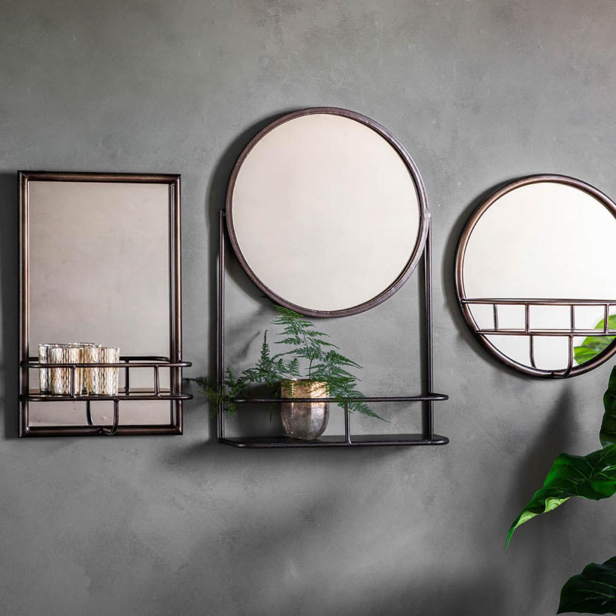 Milton Small Rectangle Wall Mirror - Bronze – image 4