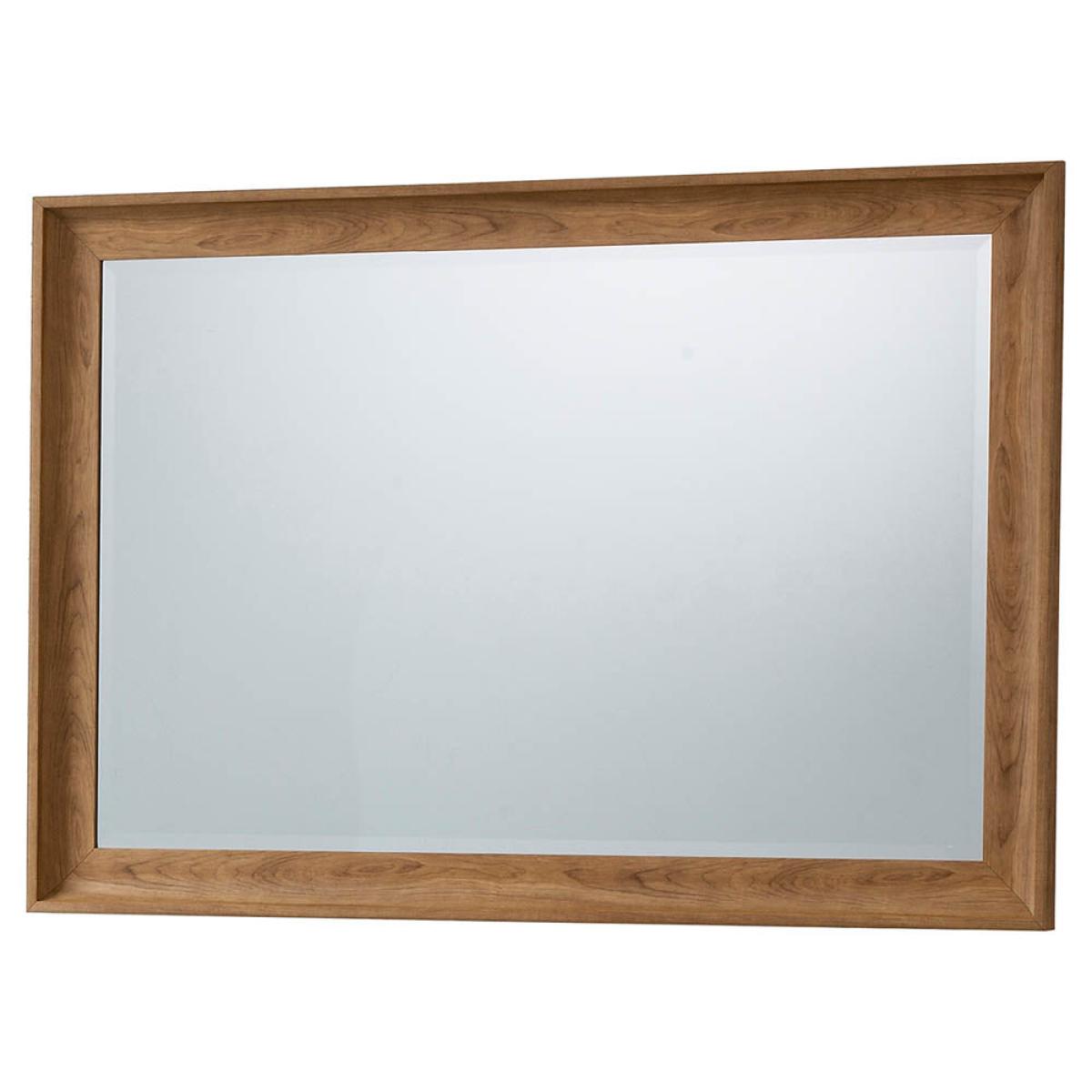 Fraser Large Rectangle Wall Mirror - Light Wood – image 2