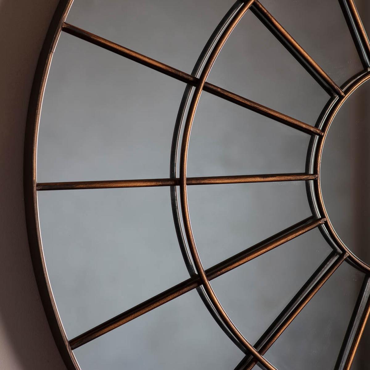 Battersea Large Round Wall Mirror - Bronze – image 3