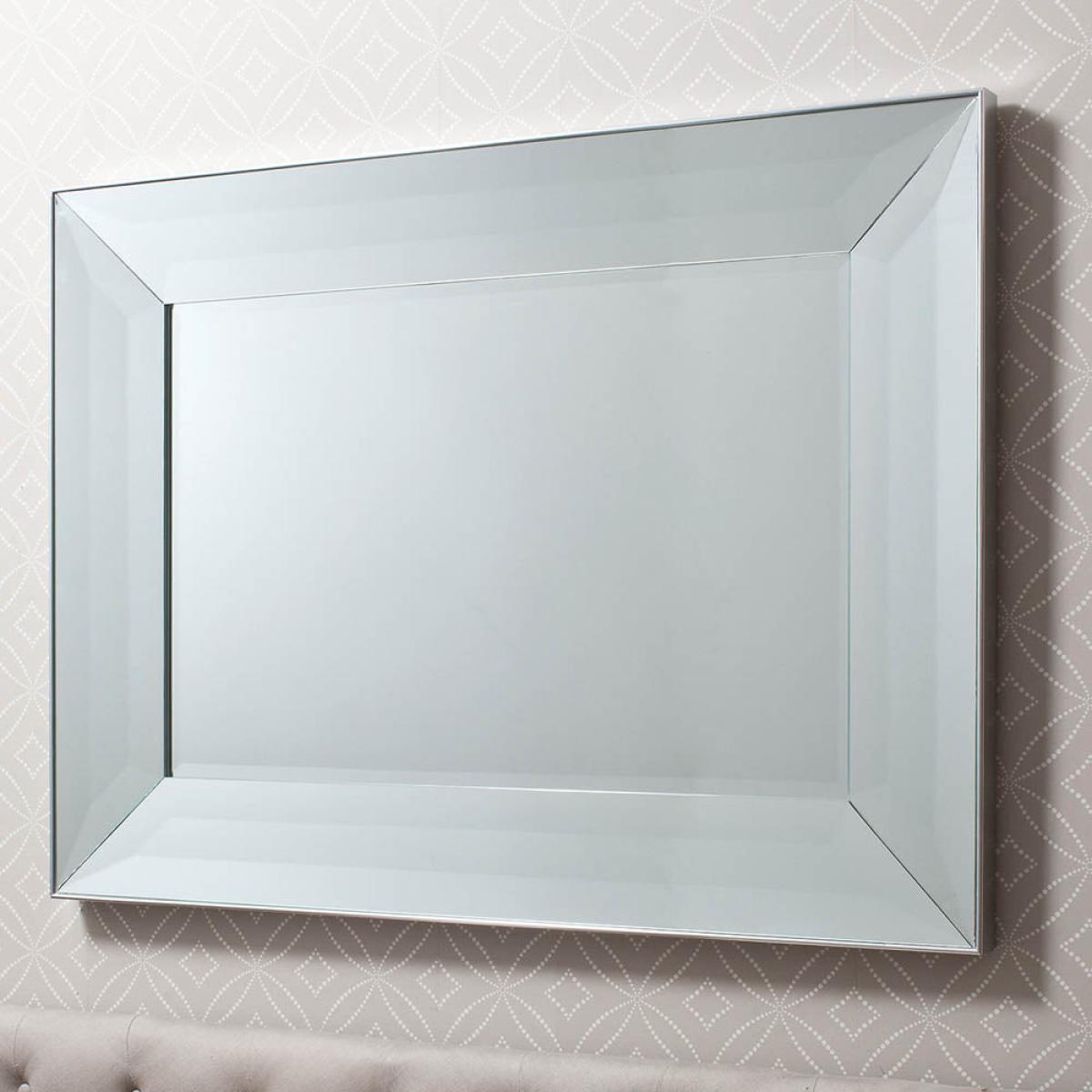 Ferrara Large Rectangle Wall Mirror - Silver – image 2
