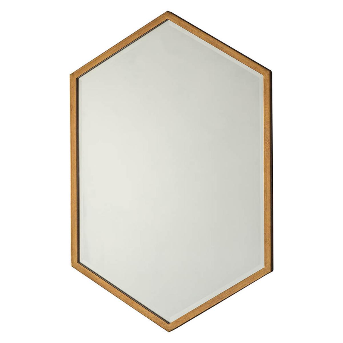 Helston Medium Hexagon Wall Mirror - Gold – image 2