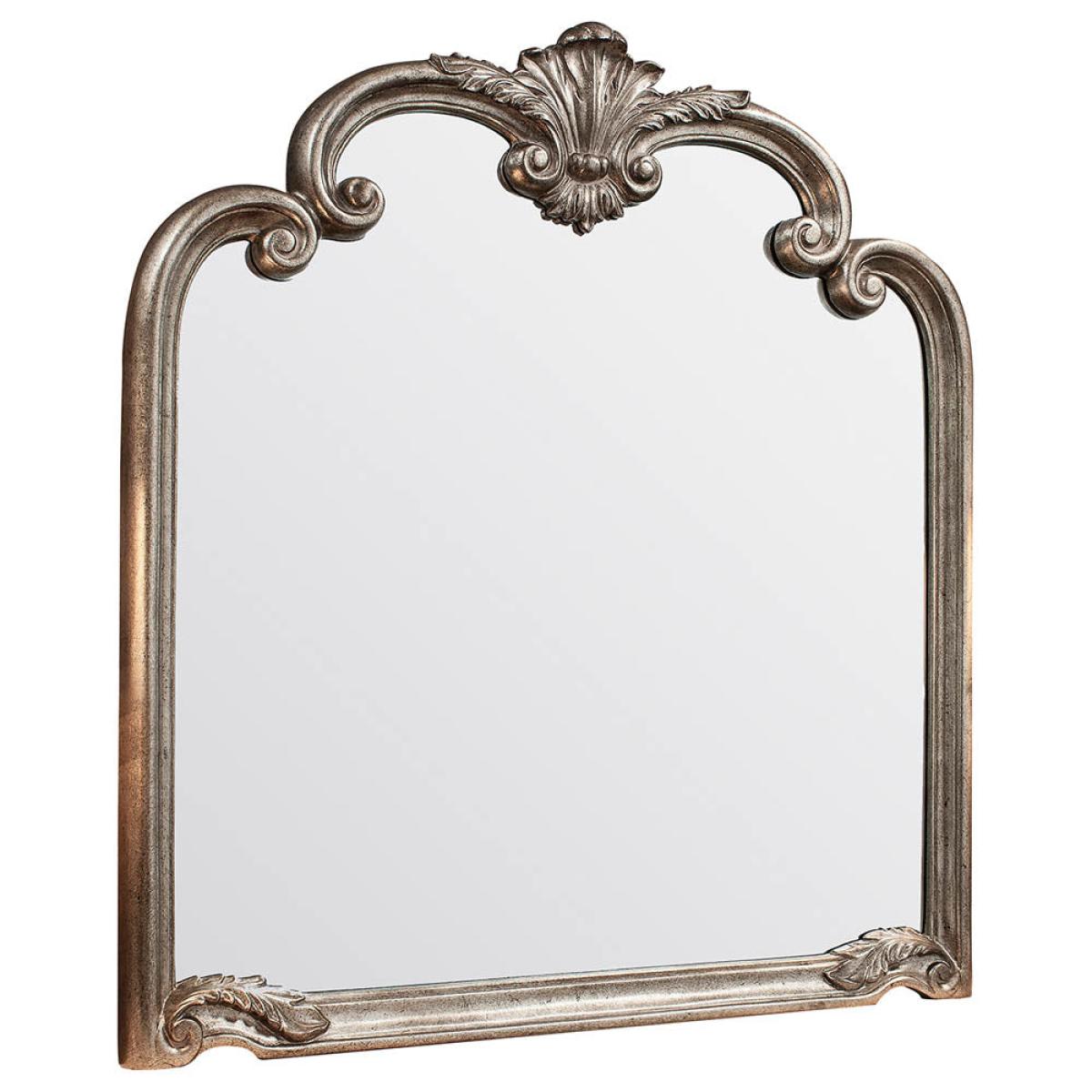 Palazzo Large Rectangle Overmantle Mirror - Silver – image 2