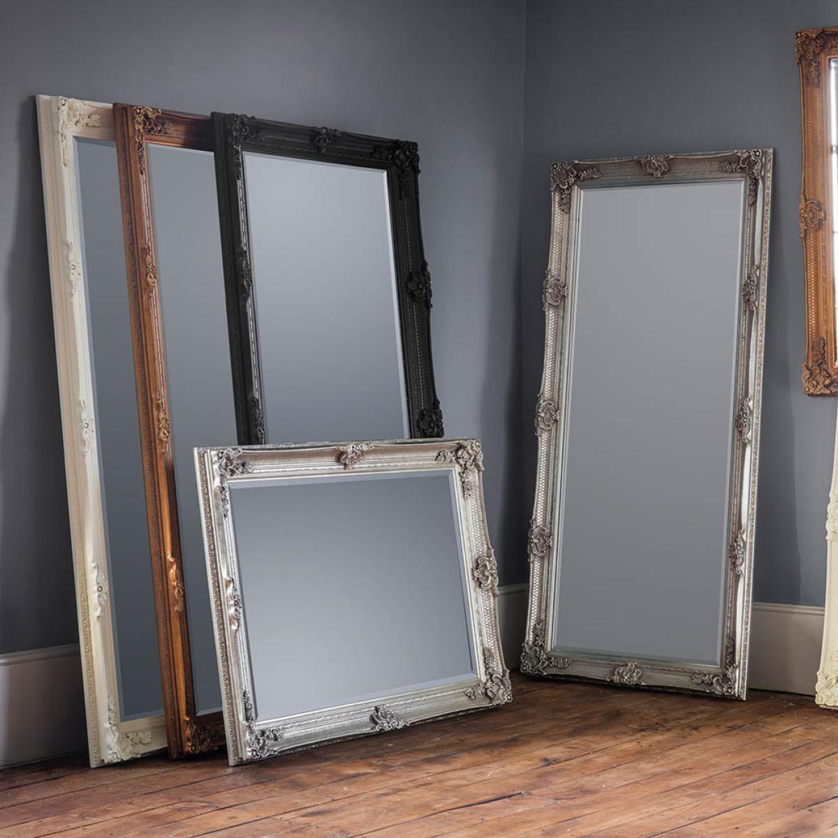 Abbey Extra Large Rectangle Leaner Mirror - Black – image 3
