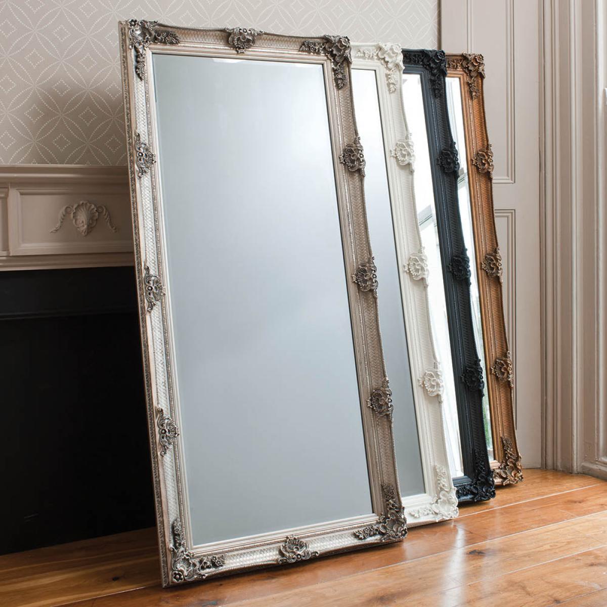 Abbey Extra Large Rectangle Leaner Mirror - Black – image 4
