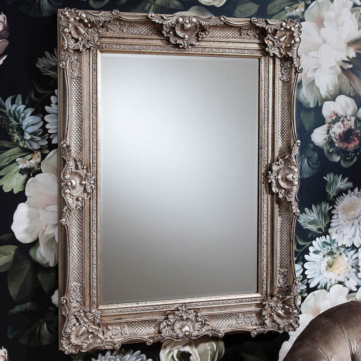 Stretton Large Rectangle Wall Mirror - Silver – image 1