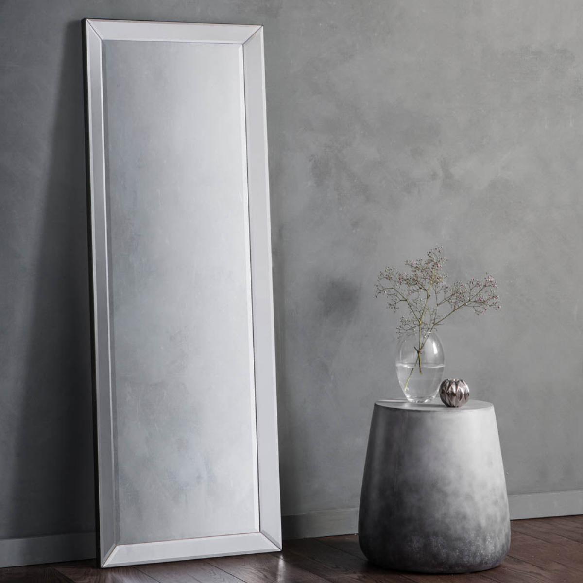Luna Large Rectangle Full Length Mirror - Silver – image 1