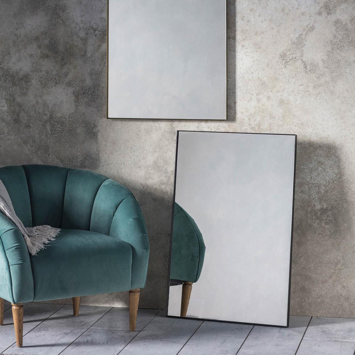 Hurston Medium Rectangle Wall Mirror - Black – image 4