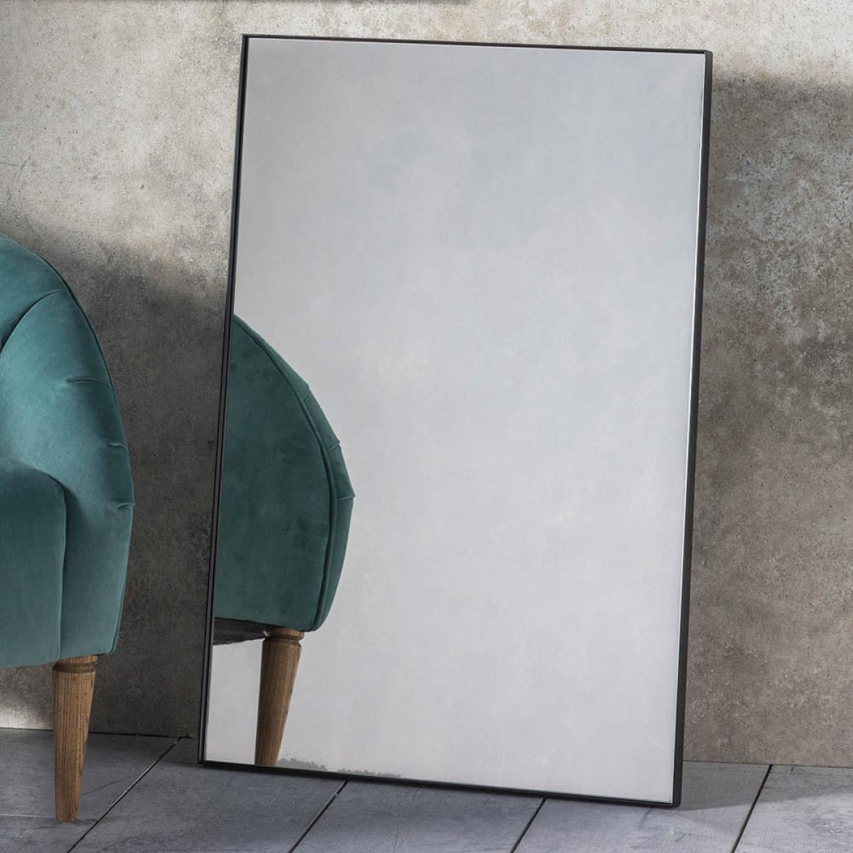 Hurston Medium Rectangle Wall Mirror - Black – image 1