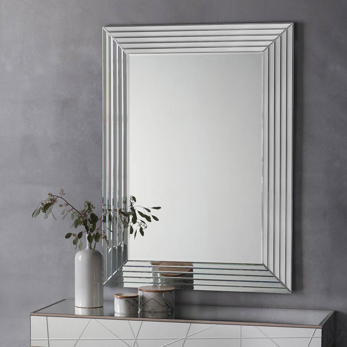 Rawson Large Rectangle Wall Mirror - Silver – image 1