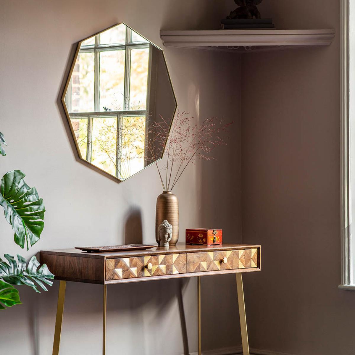 Bowie Medium Octagon Wall Mirror - Champagne – image 4