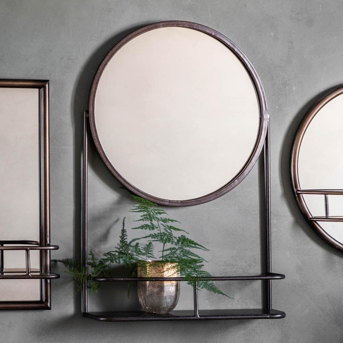 Emerson Medium Round Wall Mirror - Bronze – image 1