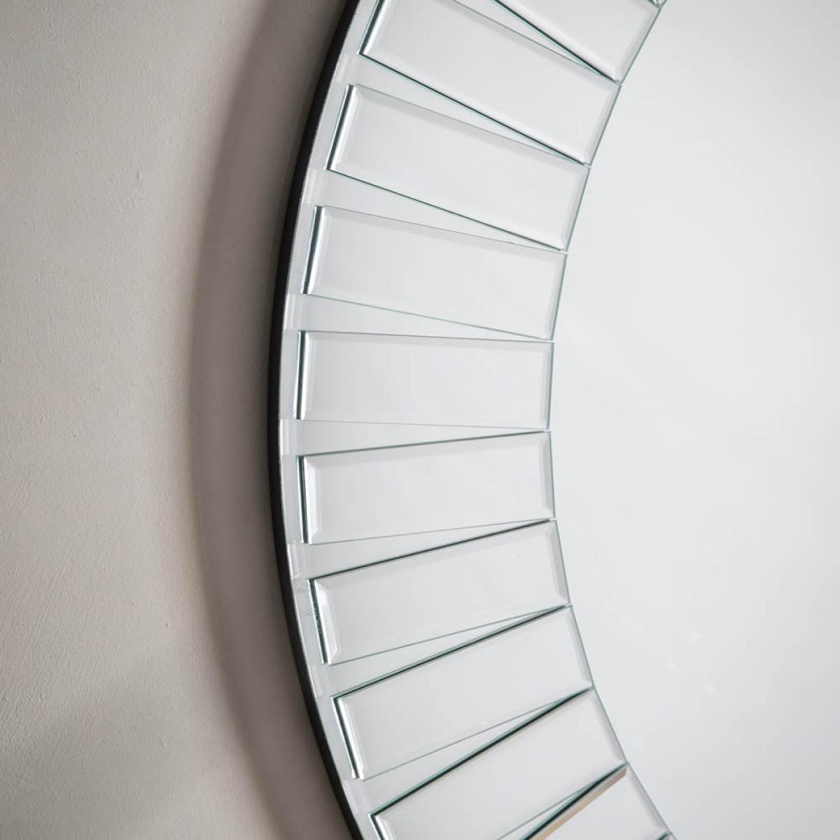 Mondello 90cm Medium Round Wall Mirror - Silver – image 2