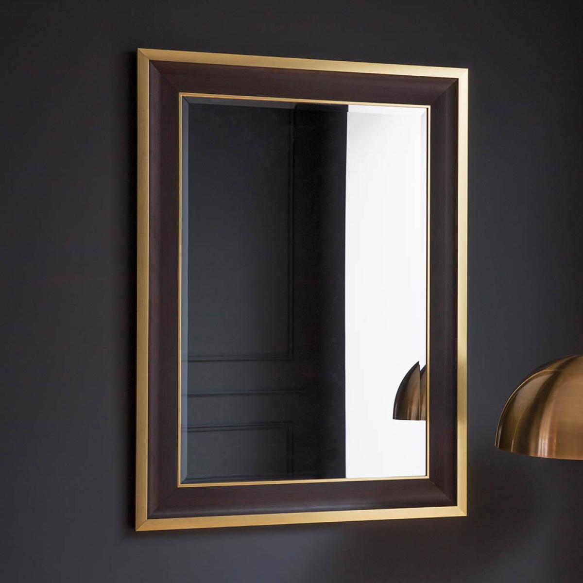 Edmonton Large Rectangle Wall Mirror - Black – image 1
