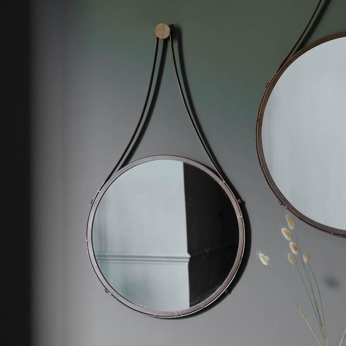 Broadway 74cm Medium Round Wall Mirror - Bronze – image 4