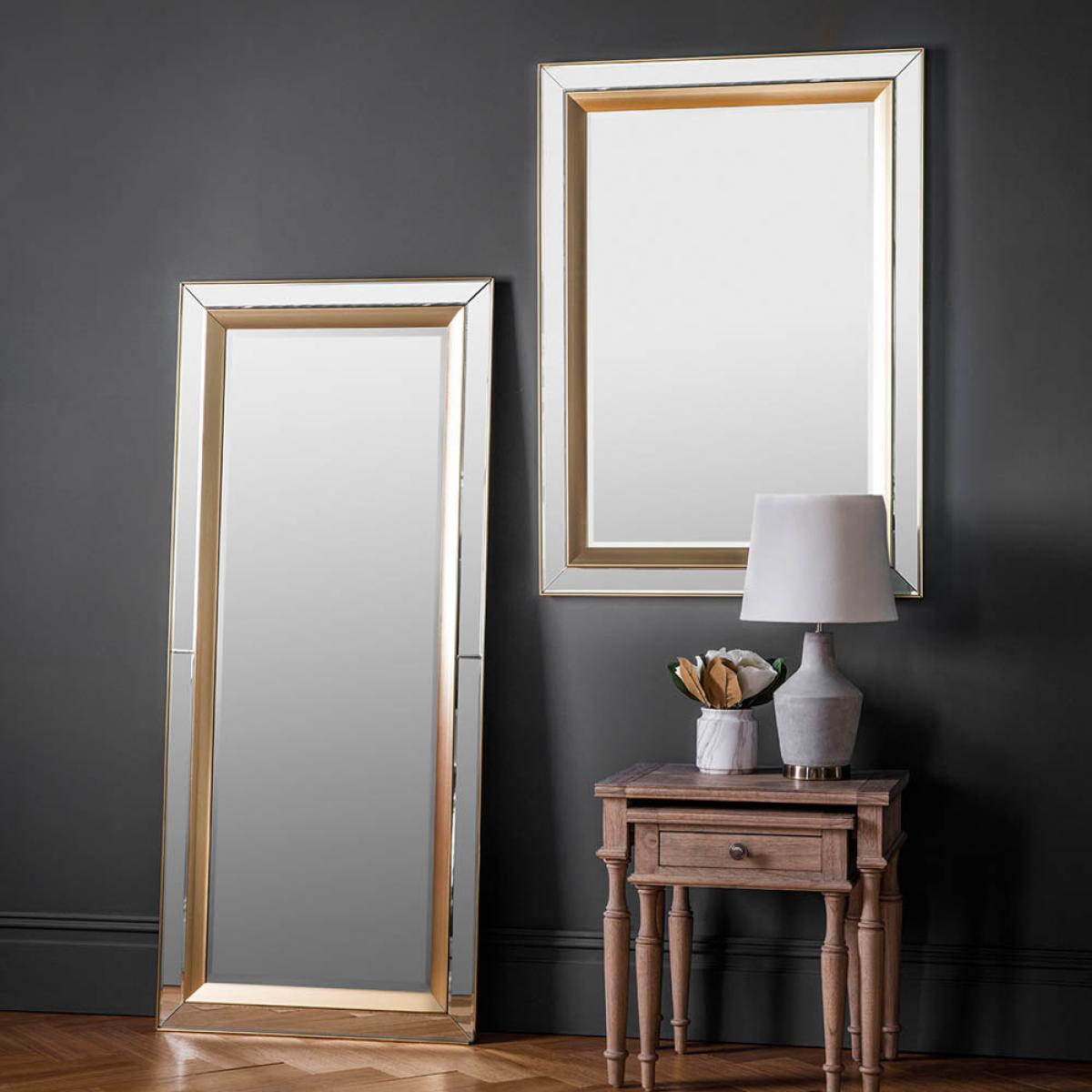 Phantom Large Rectangle Wall Mirror - Gold – image 4
