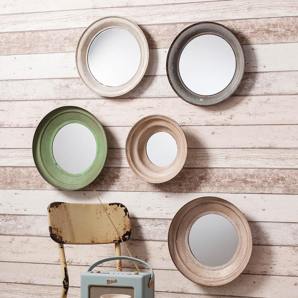Crosby Small Round Scatter Set Mirror - Multicoloured (Set of 5) – image 1