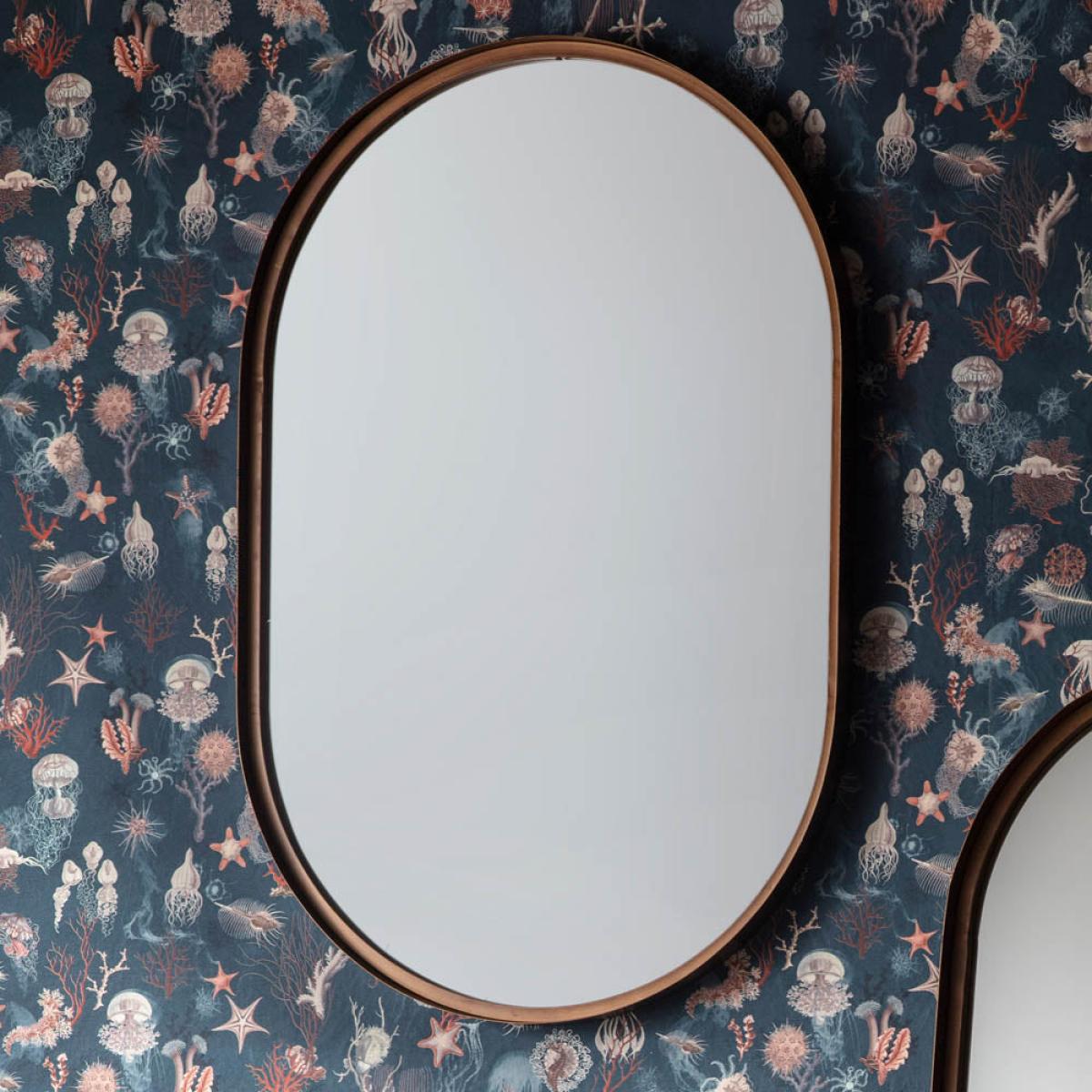 Greystoke Medium Elipse Wall Mirror - Bronze – image 1