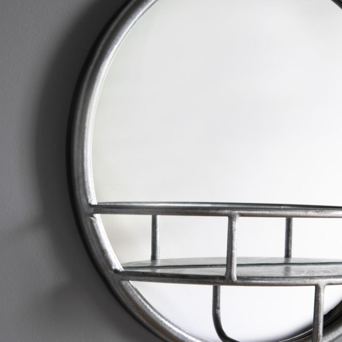 Milton Round Mirror - Silver – image 2
